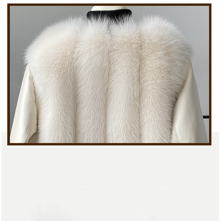Vira PU Jacket with Genuine Fox Fur