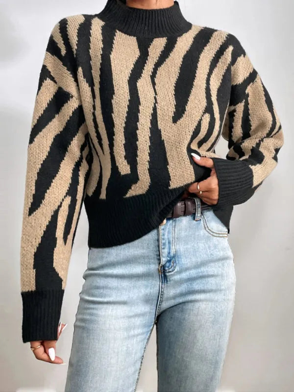 Lässiger Jacquard-Pullover