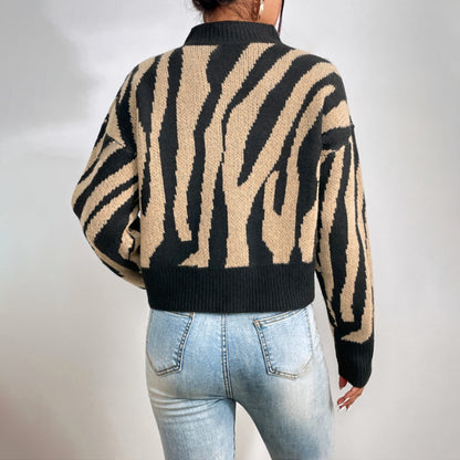 Lässiger Jacquard-Pullover