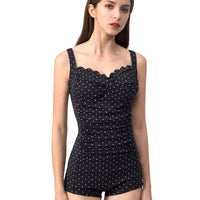 Black with polka dots