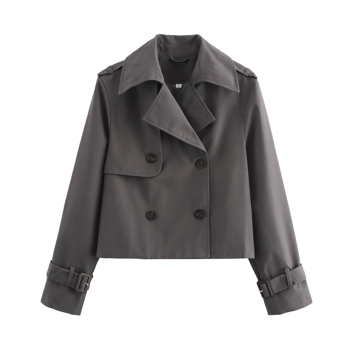 Lapel Double Breasted Versatile Short Trench Coat