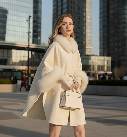 Isabella Coat with Natural Fur