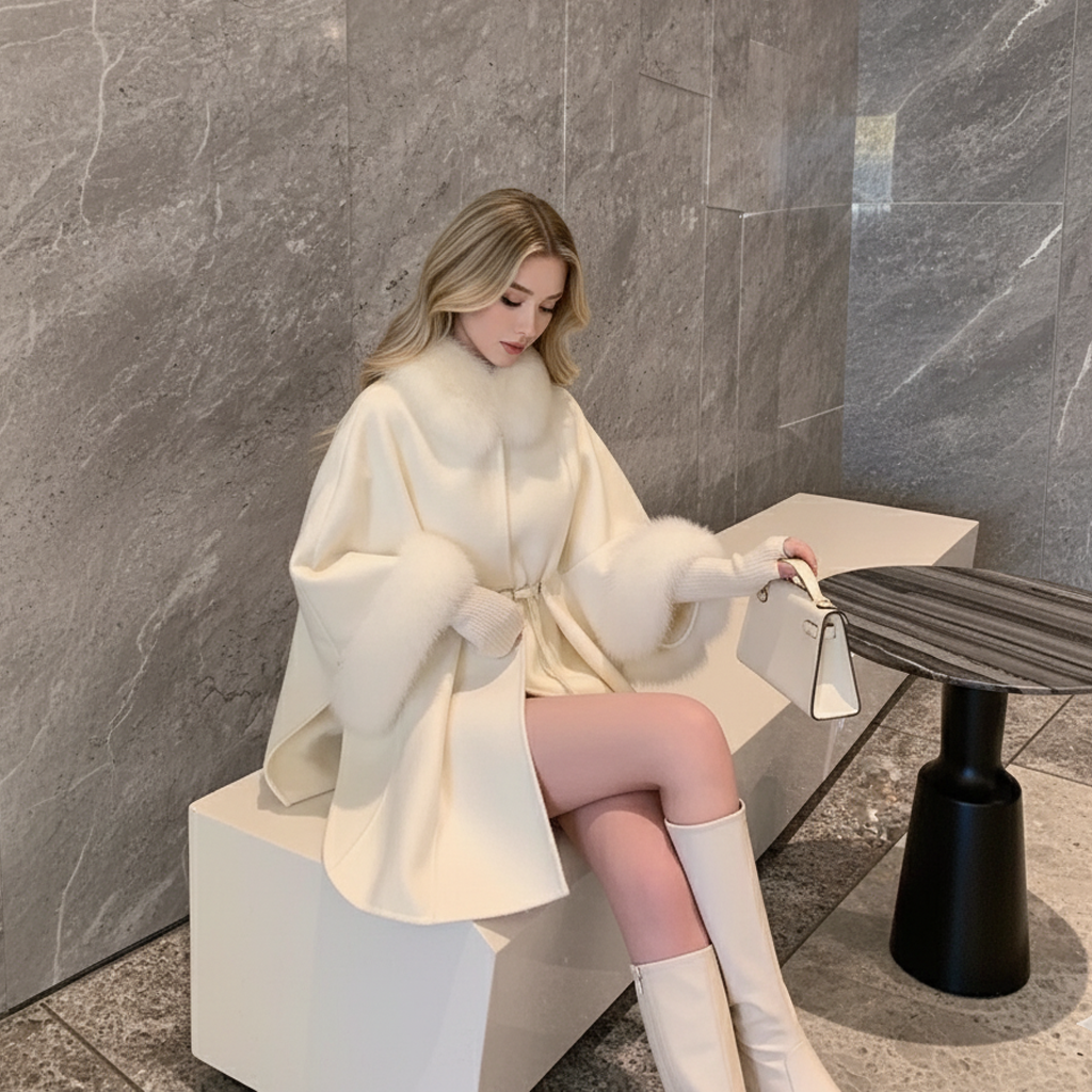 Isabella Coat with Natural Fur