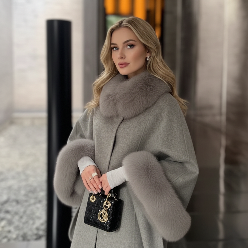 Isabella Coat with Natural Fur