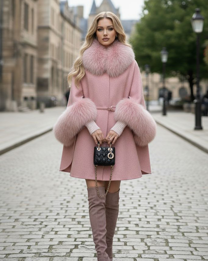 Isabella Coat with Natural Fur
