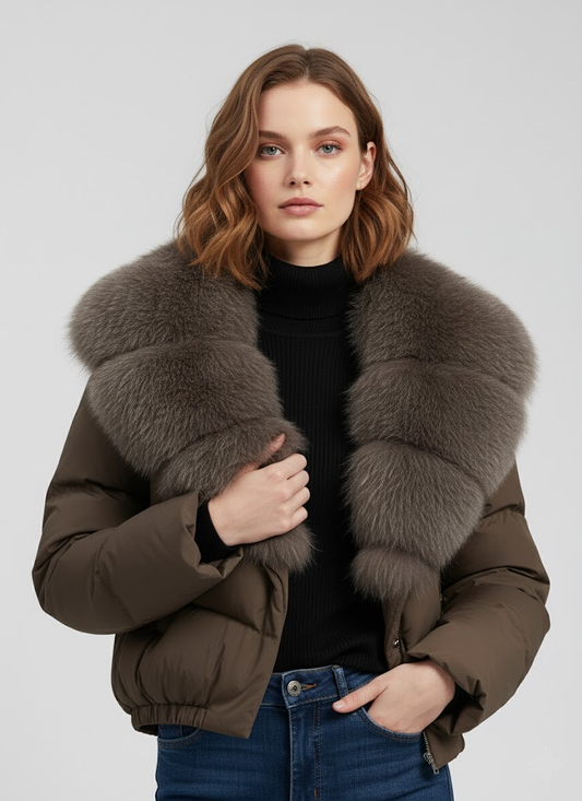 Lilac Faux Mink Fur Jacket